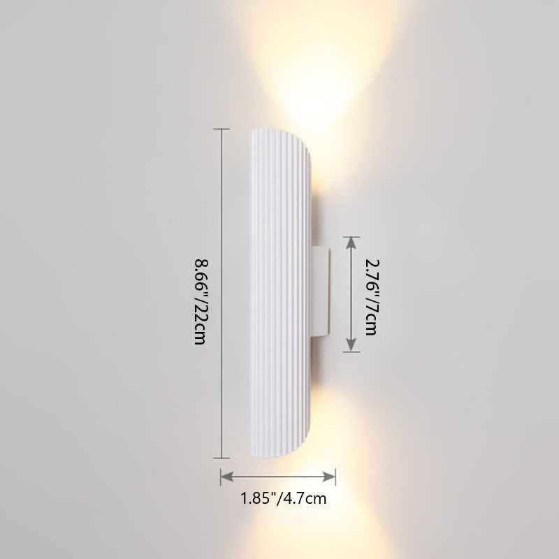 Cylinder Striped Rectangle Iron Wall Lamp