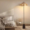 Umbrella Cylinder Iron Straw 2-Light Floor Lamp