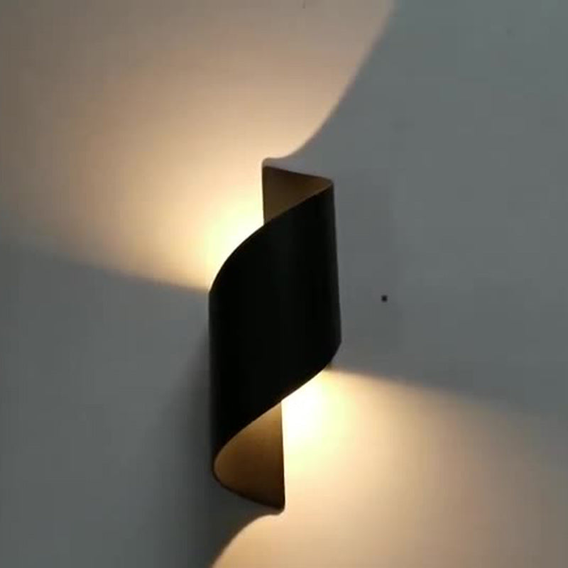 Spiral Aluminum Acrylic Bedroom Wall Lamp