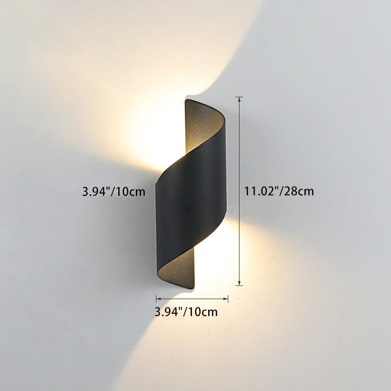 Spiral Aluminum Acrylic Bedroom Wall Lamp