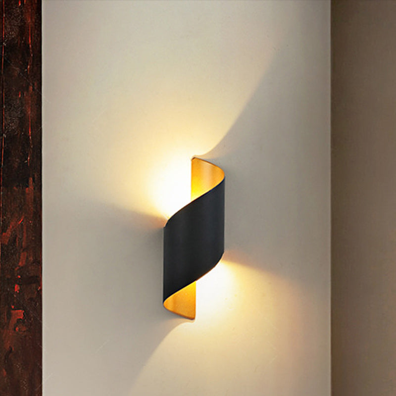 Spiral Aluminum Acrylic Bedroom Wall Lamp