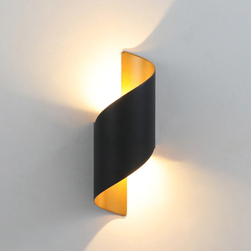Spiral Aluminum Acrylic Bedroom Wall Lamp