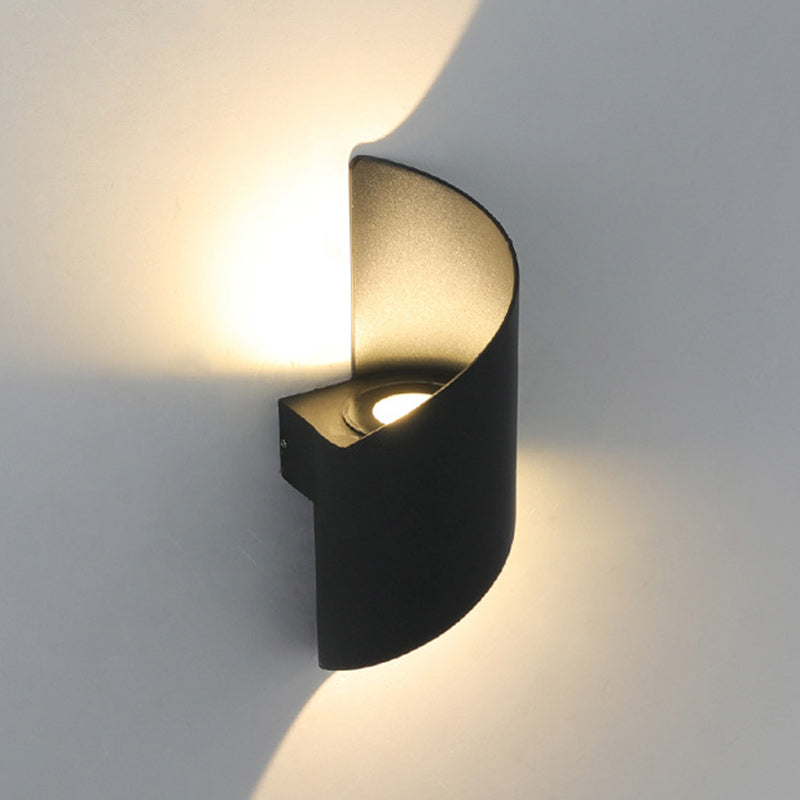 Spiral Aluminum Acrylic Bedroom Wall Lamp