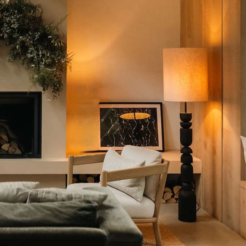 Cylinder Half Circle Cascade Floor Lamp
