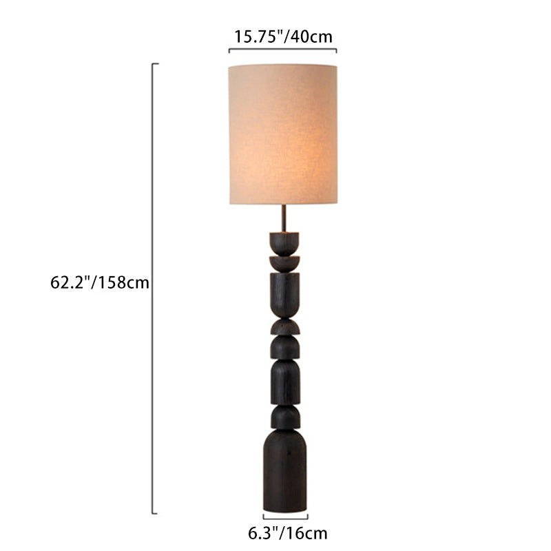 Cylinder Half Circle Cascade Floor Lamp