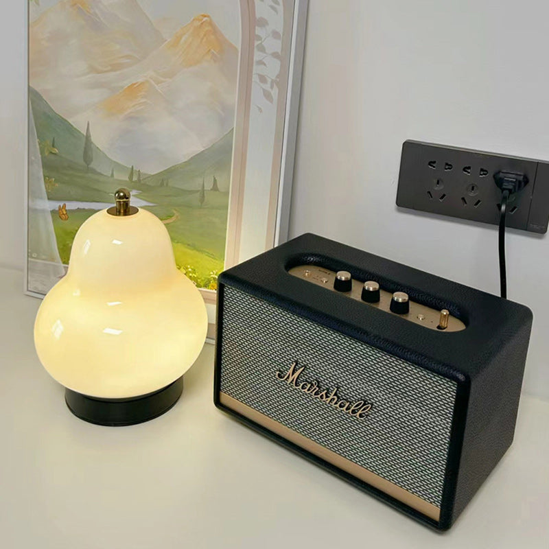 Cream Pear Disc Hardware Table Lamp