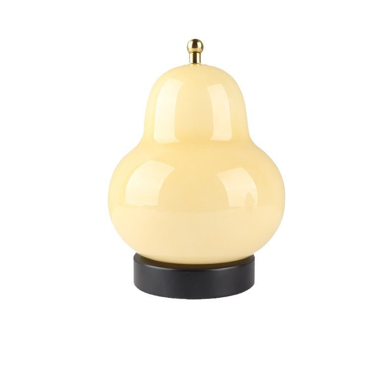Cream Pear Disc Hardware Table Lamp