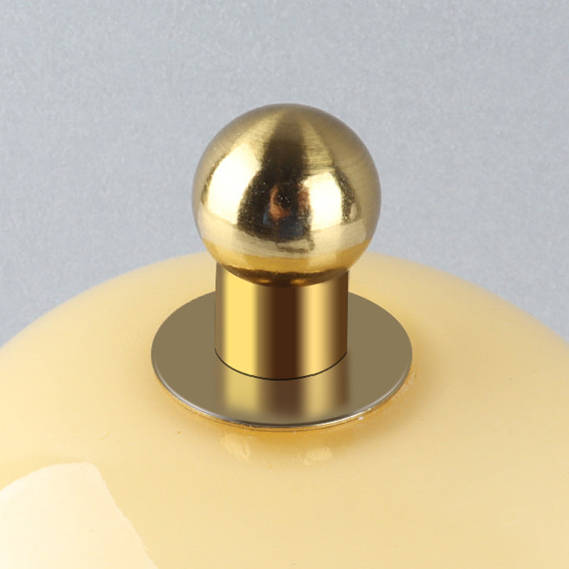 Cream Pear Disc Hardware Table Lamp