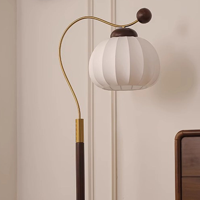 Pumpkin Cylinder Bent Sphere Floor Lamp
