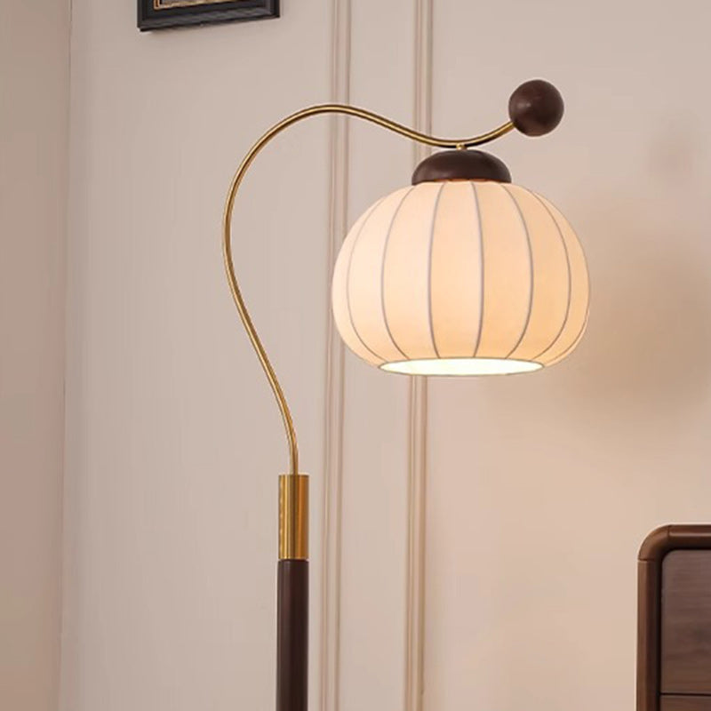 Pumpkin Cylinder Bent Sphere Floor Lamp