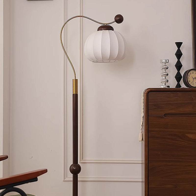 Pumpkin Cylinder Bent Sphere Floor Lamp