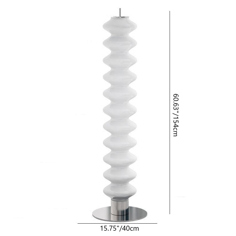 Gourd Multilayer Iron Marble Floor Lamp