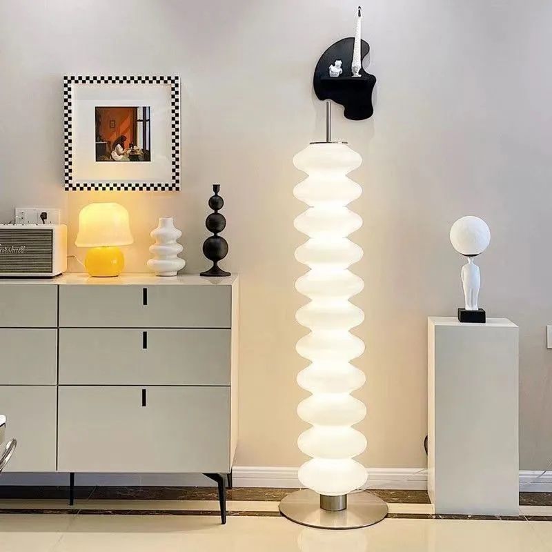 Gourd Multilayer Iron Marble Floor Lamp