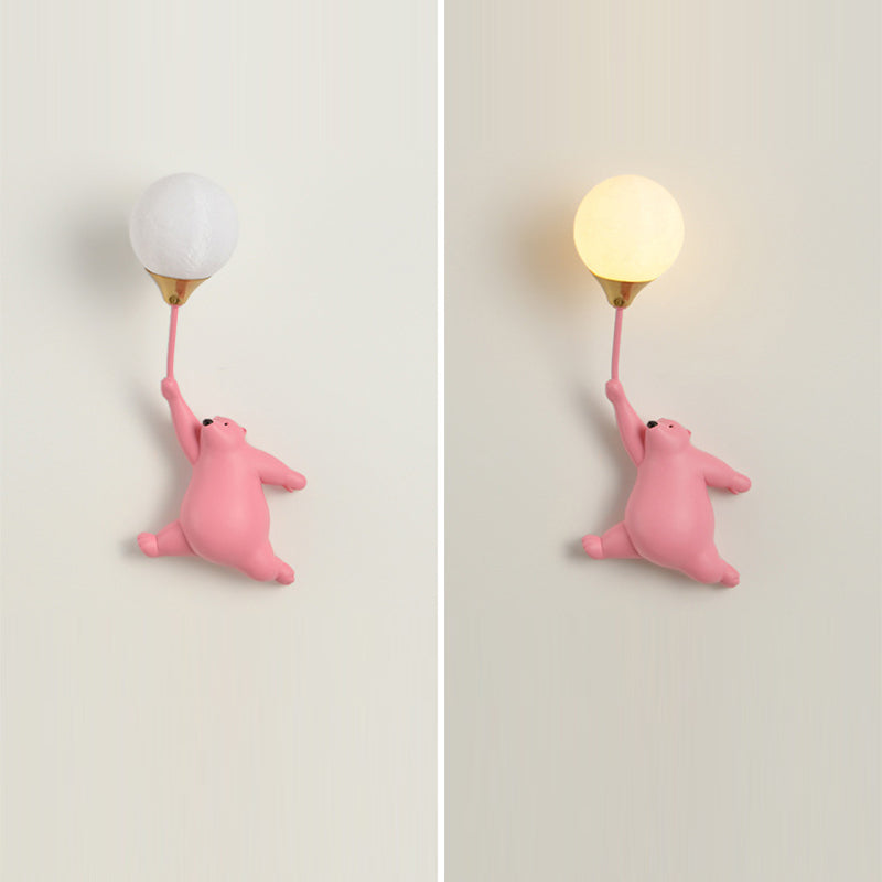 Cartoon Kids Bear Balloon Wall Lamp