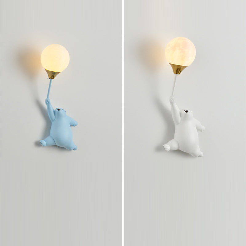 Cartoon Kids Bear Balloon Wall Lamp