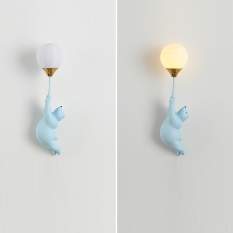 Cartoon Kids Bear Balloon Wall Lamp