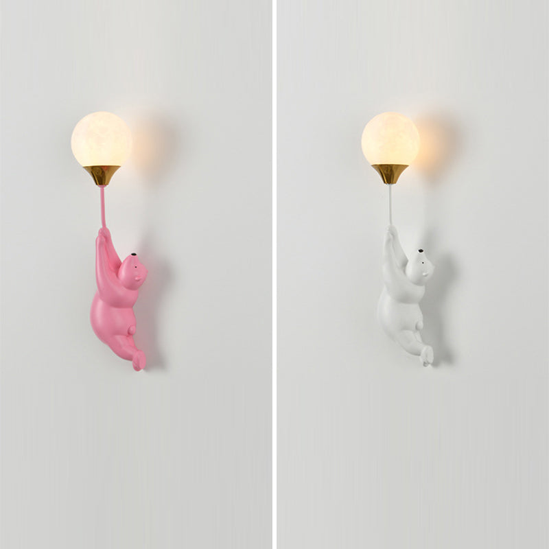 Cartoon Kids Bear Balloon Wall Lamp