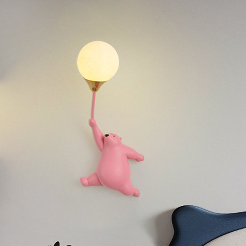Cartoon Kids Bear Balloon Wall Lamp