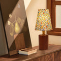 Round Sphere Cylinder Floral Table Lamp