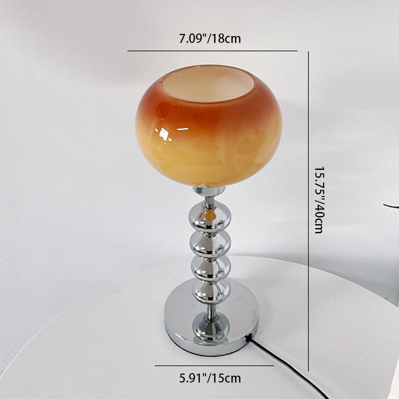 Oval Orb Gourd Disc Table Lamp