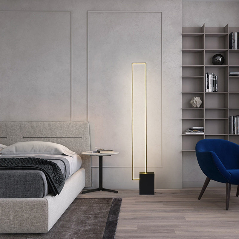 Contemporary Scandinavian Rectangular Long Floor Lamp