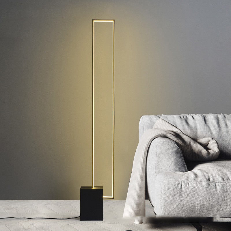 Contemporary Scandinavian Rectangular Long Floor Lamp