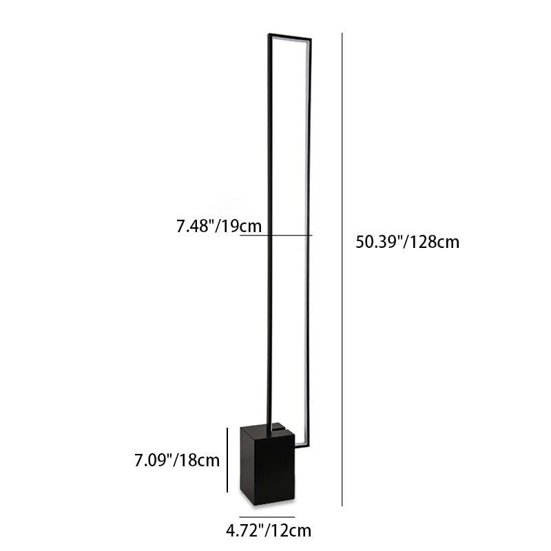 Contemporary Scandinavian Rectangular Long Floor Lamp