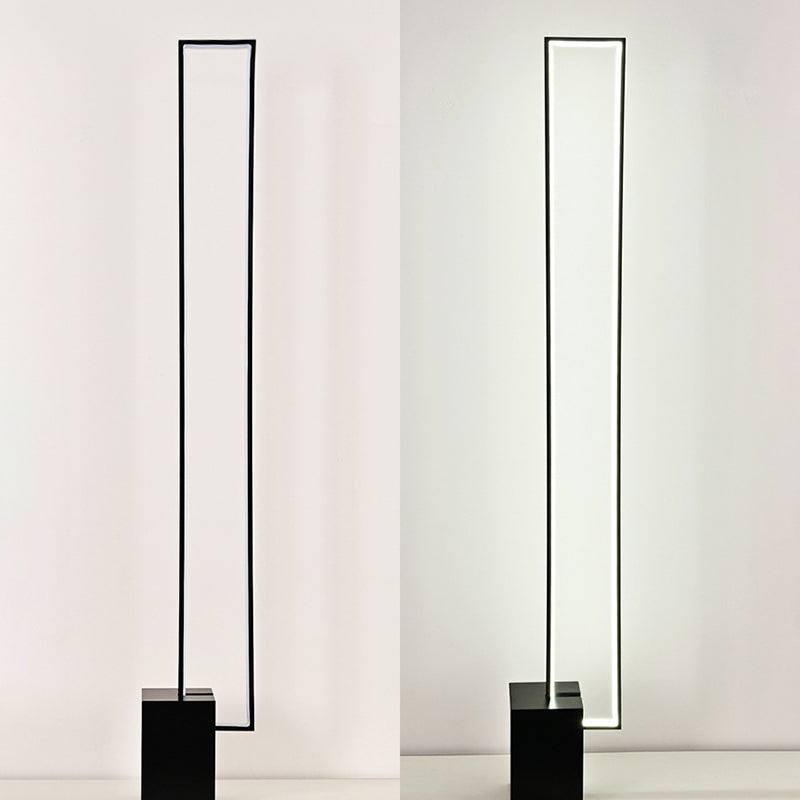 Contemporary Scandinavian Rectangular Long Floor Lamp