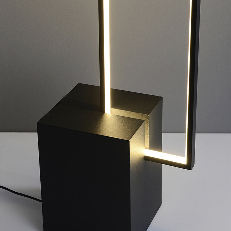 Contemporary Scandinavian Rectangular Long Floor Lamp