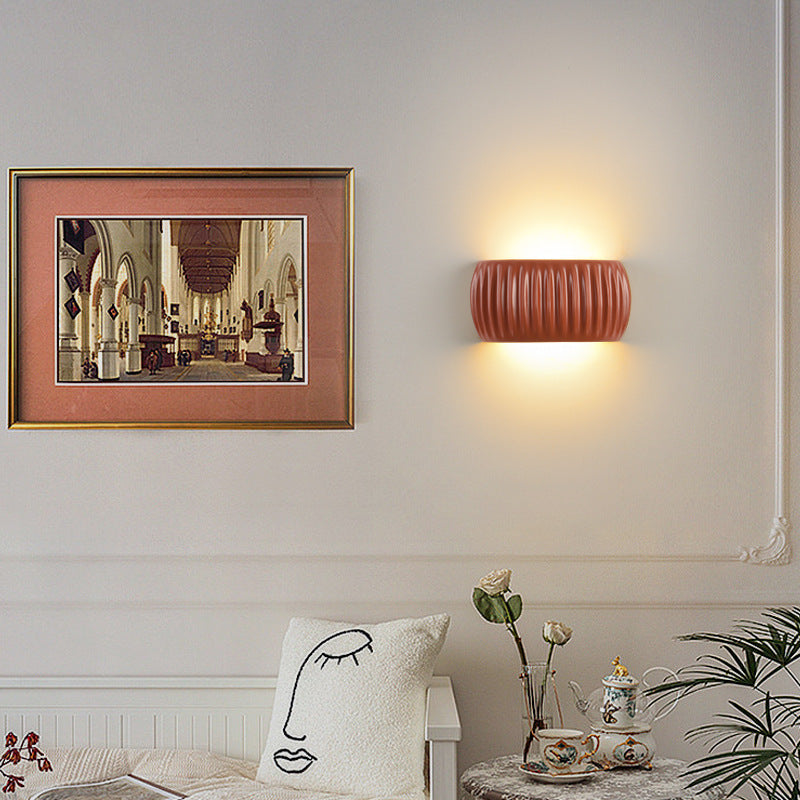 Pumpkin Resin Iron Bedroom 2-Light Wall Lamp