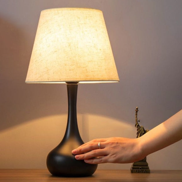 Round Cylinder Teardrop Iron Table Lamp