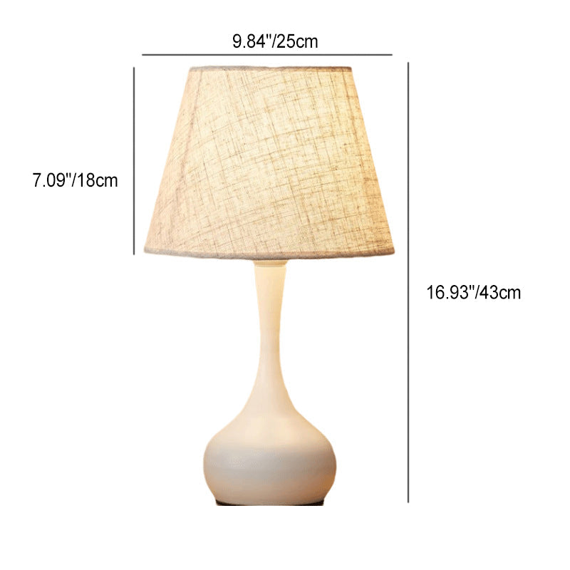 Round Cylinder Teardrop Iron Table Lamp
