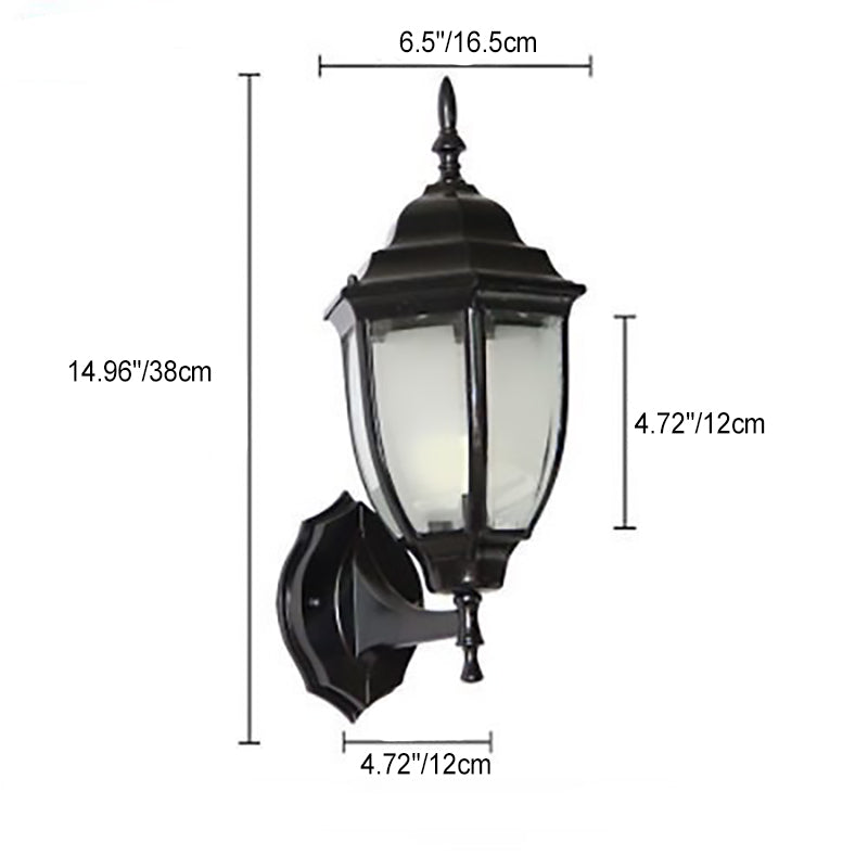 Tower Striped Hexagonal Aluminum Outdoor Light