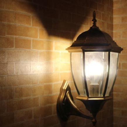 Tower Striped Hexagonal Aluminum Outdoor Light