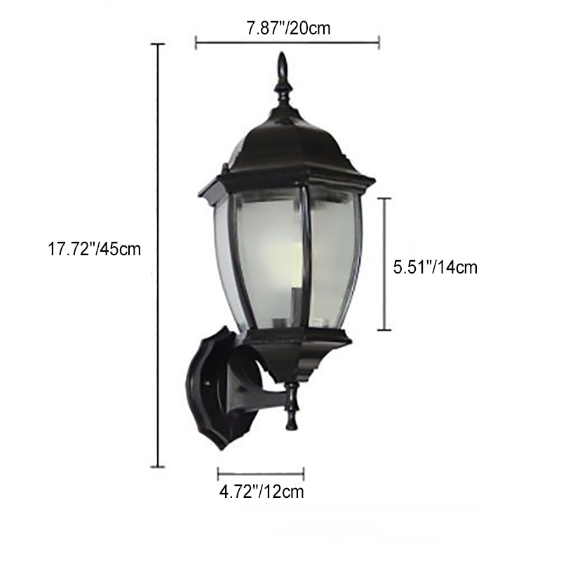 Tower Striped Hexagonal Aluminum Outdoor Light
