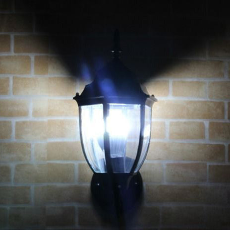 Tower Striped Hexagonal Aluminum Outdoor Light