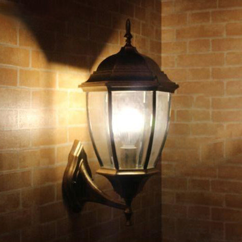 Tower Striped Hexagonal Aluminum Outdoor Light