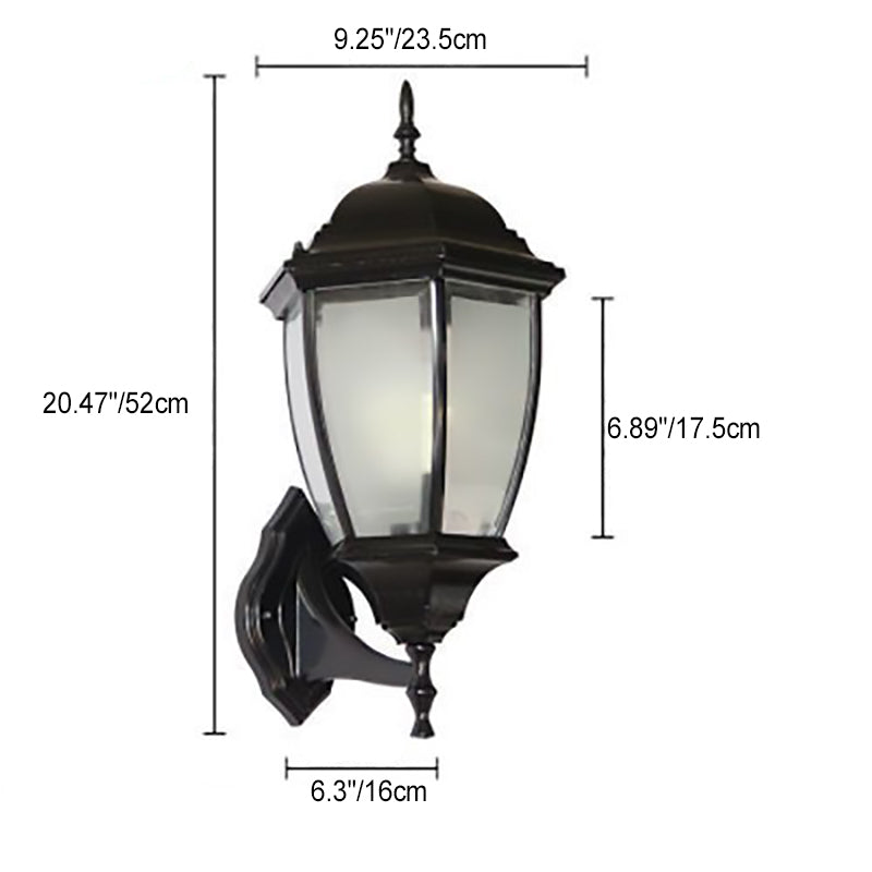 Tower Striped Hexagonal Aluminum Outdoor Light