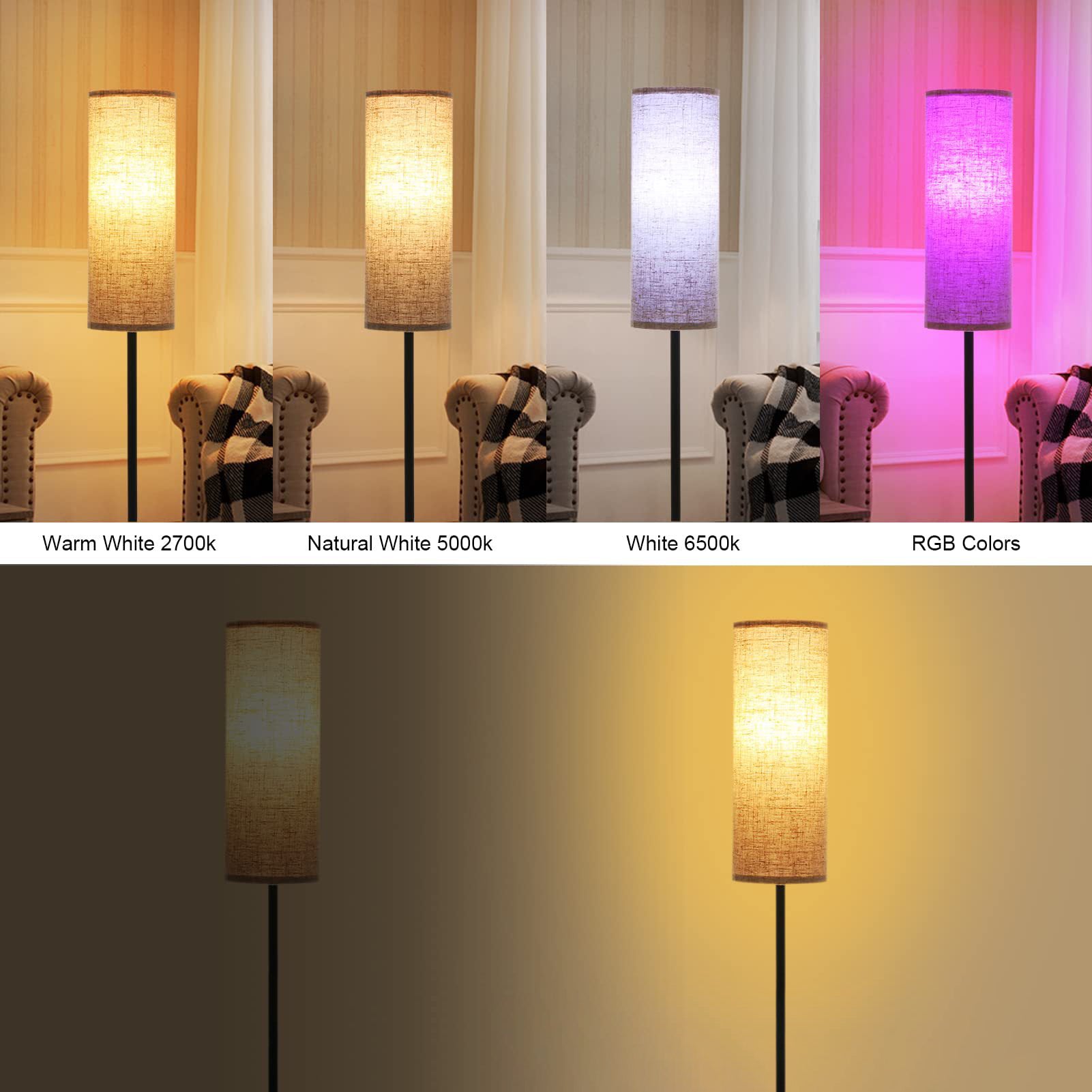 Modern Minimalist Cylinder Long Floor Lamp