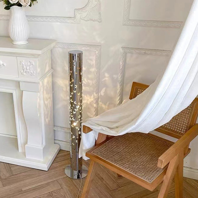 Contemporary Scandinavian Cylinder Disc Floor Lamp