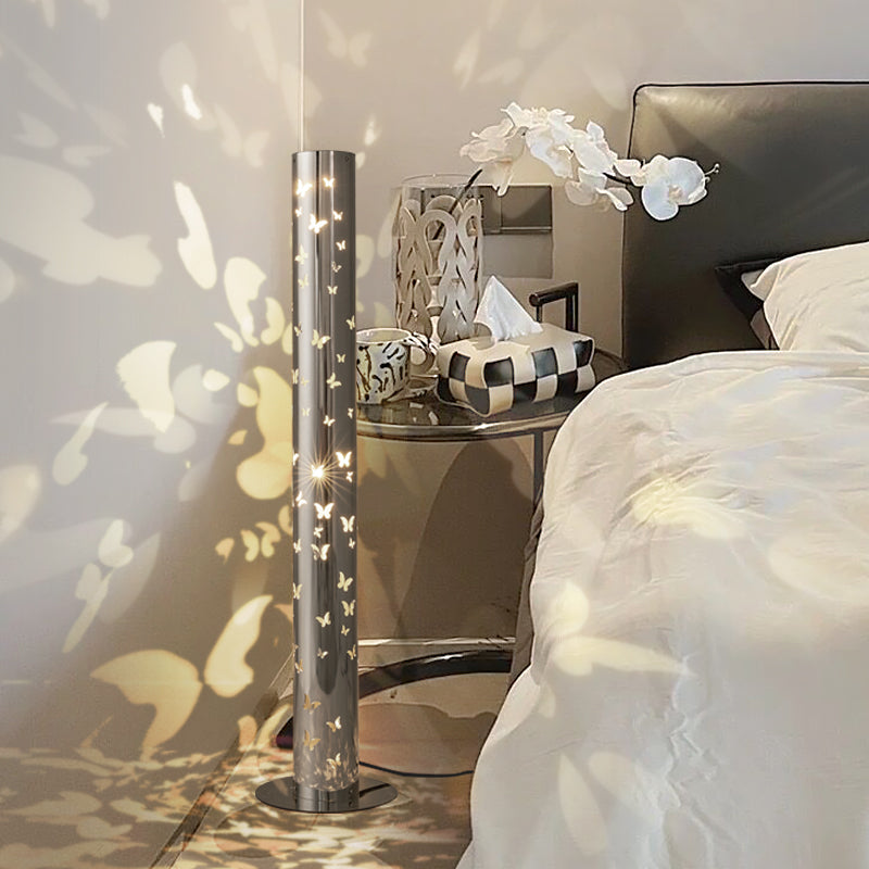 Contemporary Scandinavian Cylinder Disc Floor Lamp