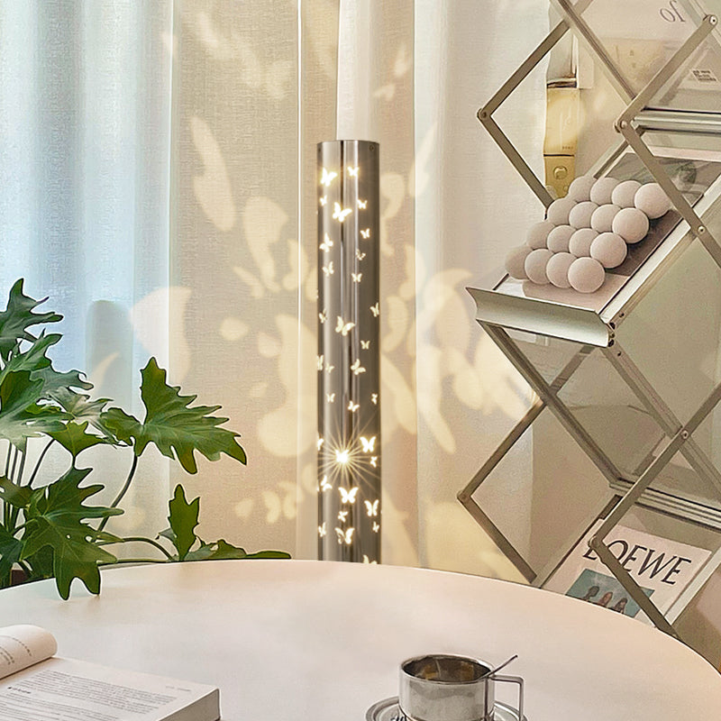 Contemporary Scandinavian Cylinder Disc Floor Lamp