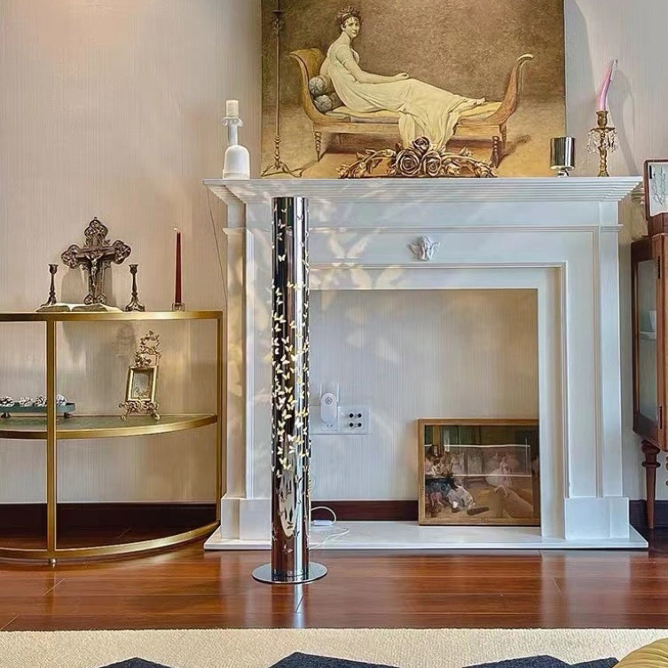 Contemporary Scandinavian Cylinder Disc Floor Lamp