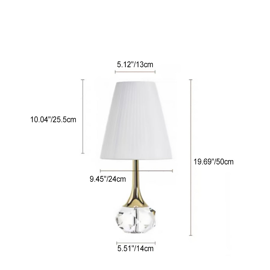 Bottle Round Pleated Hardware Table Lamp