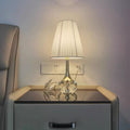 Bottle Round Pleated Hardware Table Lamp