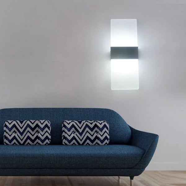 Rectangle Aluminum Acrylic Bedroom Wall Lamp