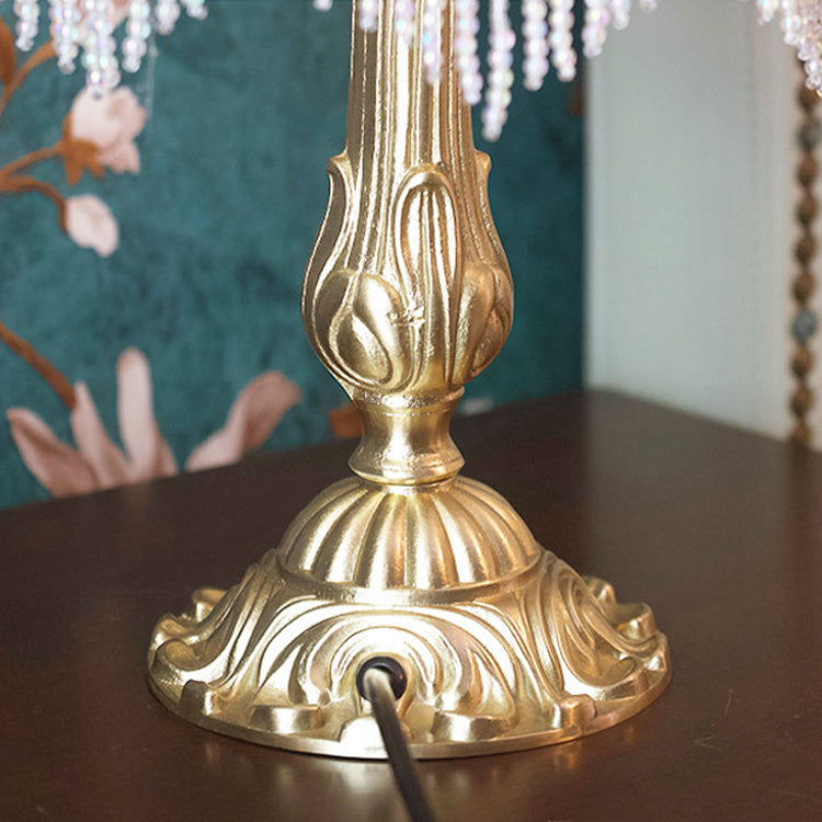 Half Round Cylinder Tassel Table Lamp