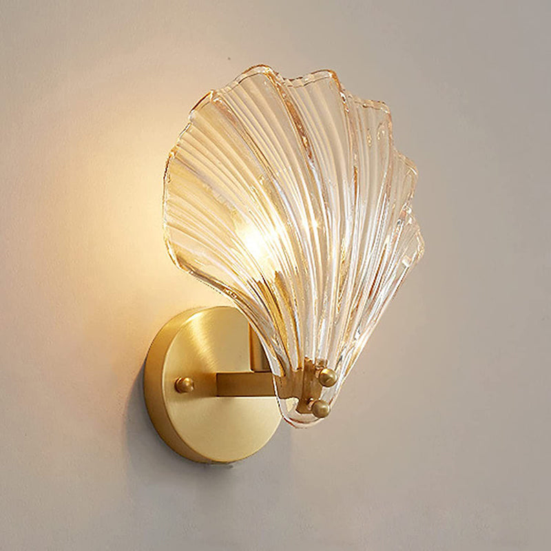 Shell Disc Iron Brass Wall Lamp
