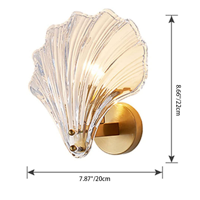 Shell Disc Iron Brass Wall Lamp