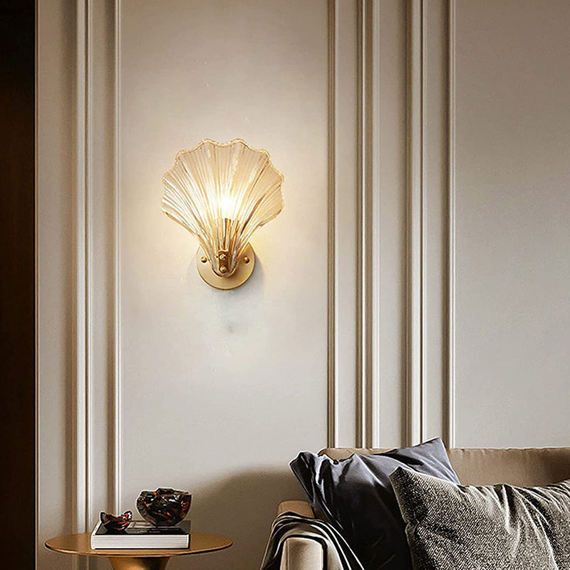 Shell Disc Iron Brass Wall Lamp